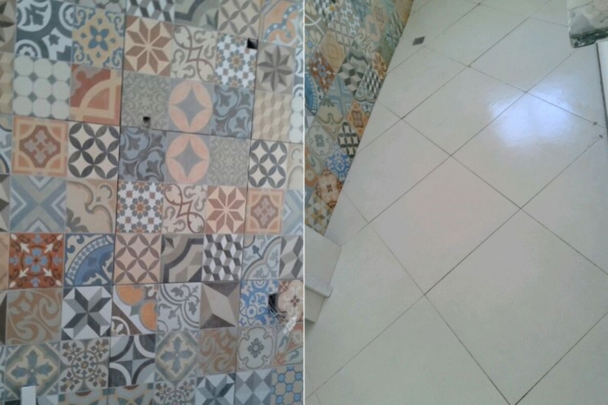 piso e azulejo